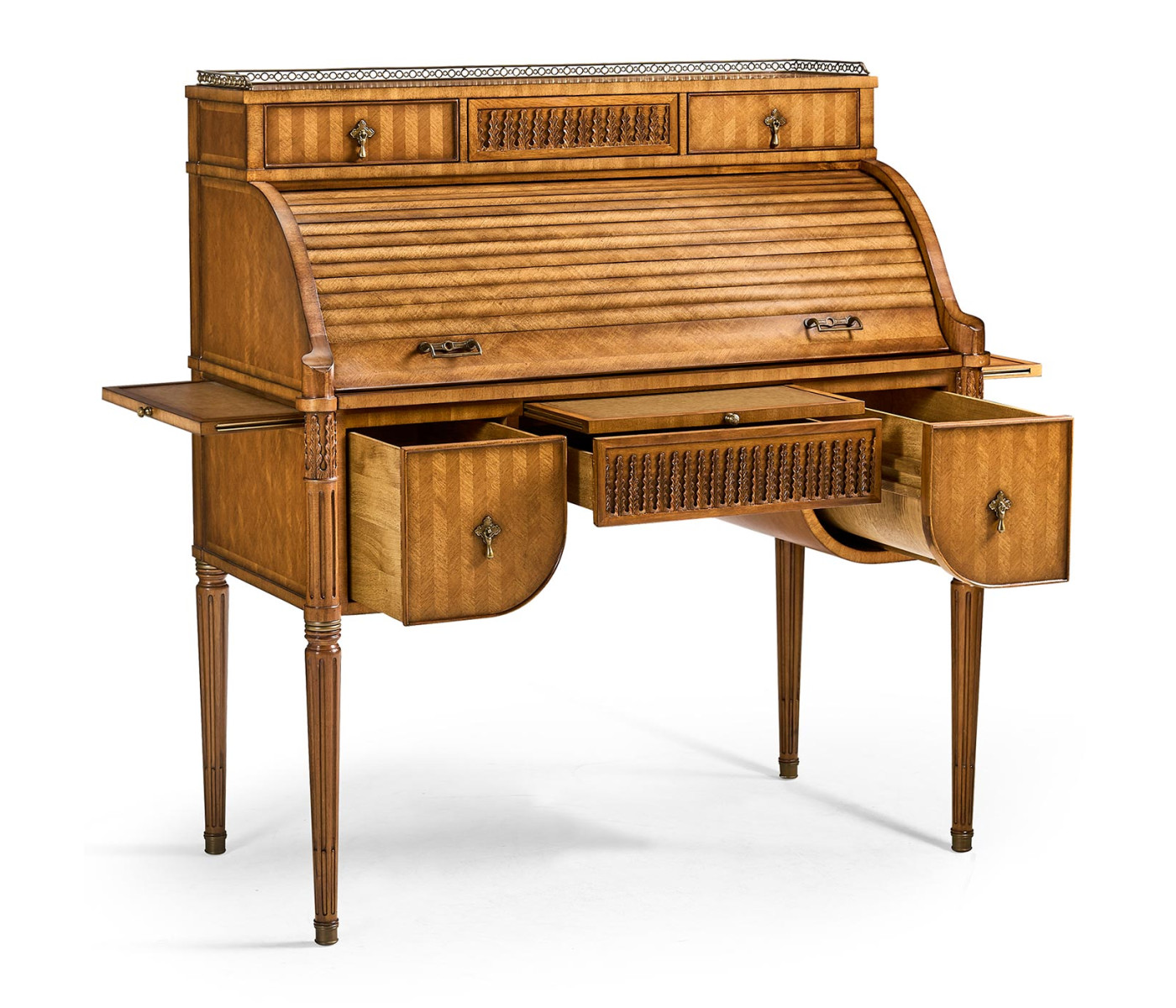 Satinwood Roll Top Desk