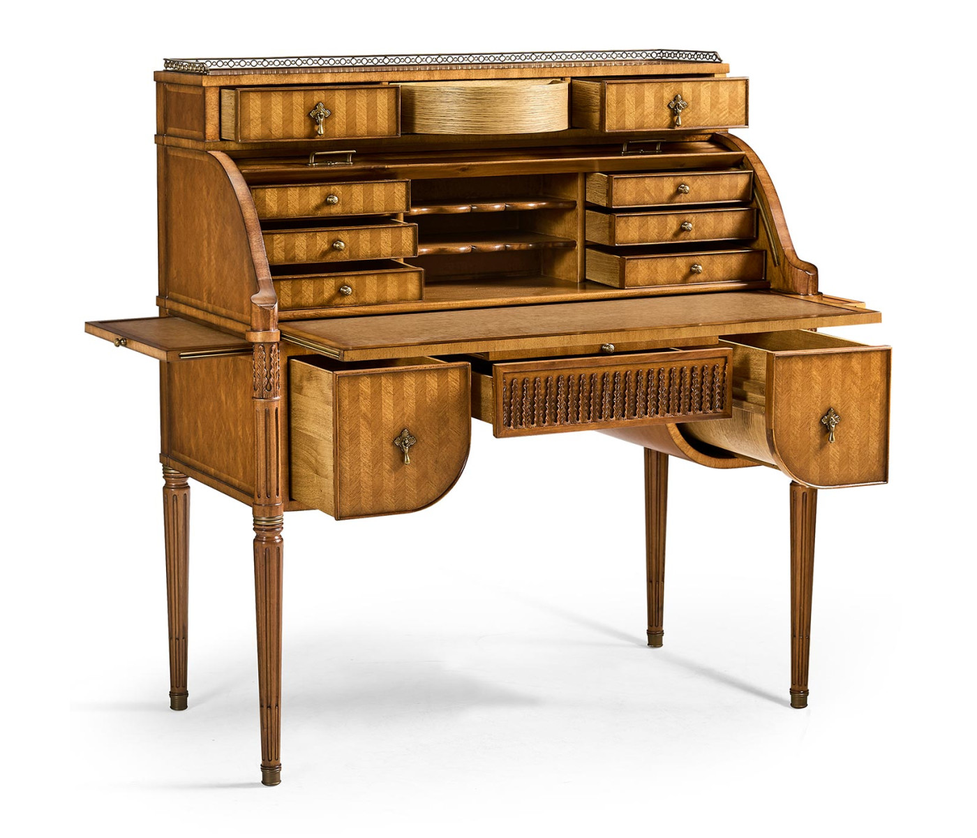 Satinwood Roll Top Desk