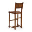 Planked walnut barstool with baluster legs (Side)