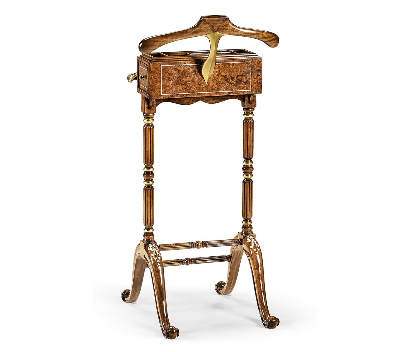 Burl & Mother of Pearl Valet Stand