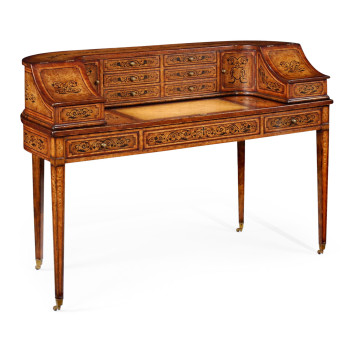 Satinwood Carlton House Desk