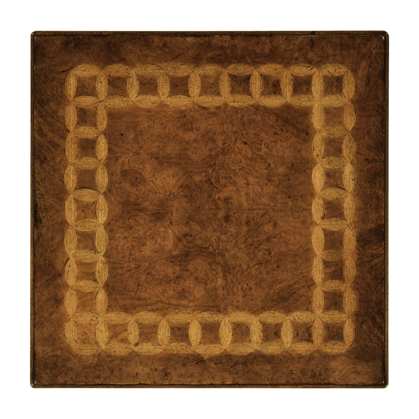 Rope twist walnut square side table (small)