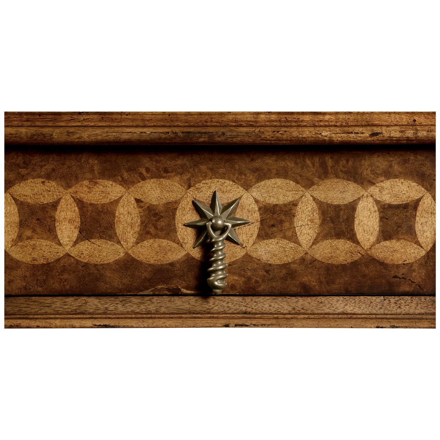 Rope twist walnut square side table (small)