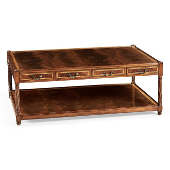 Rectangular Regency Style Mahogany Coffee Table