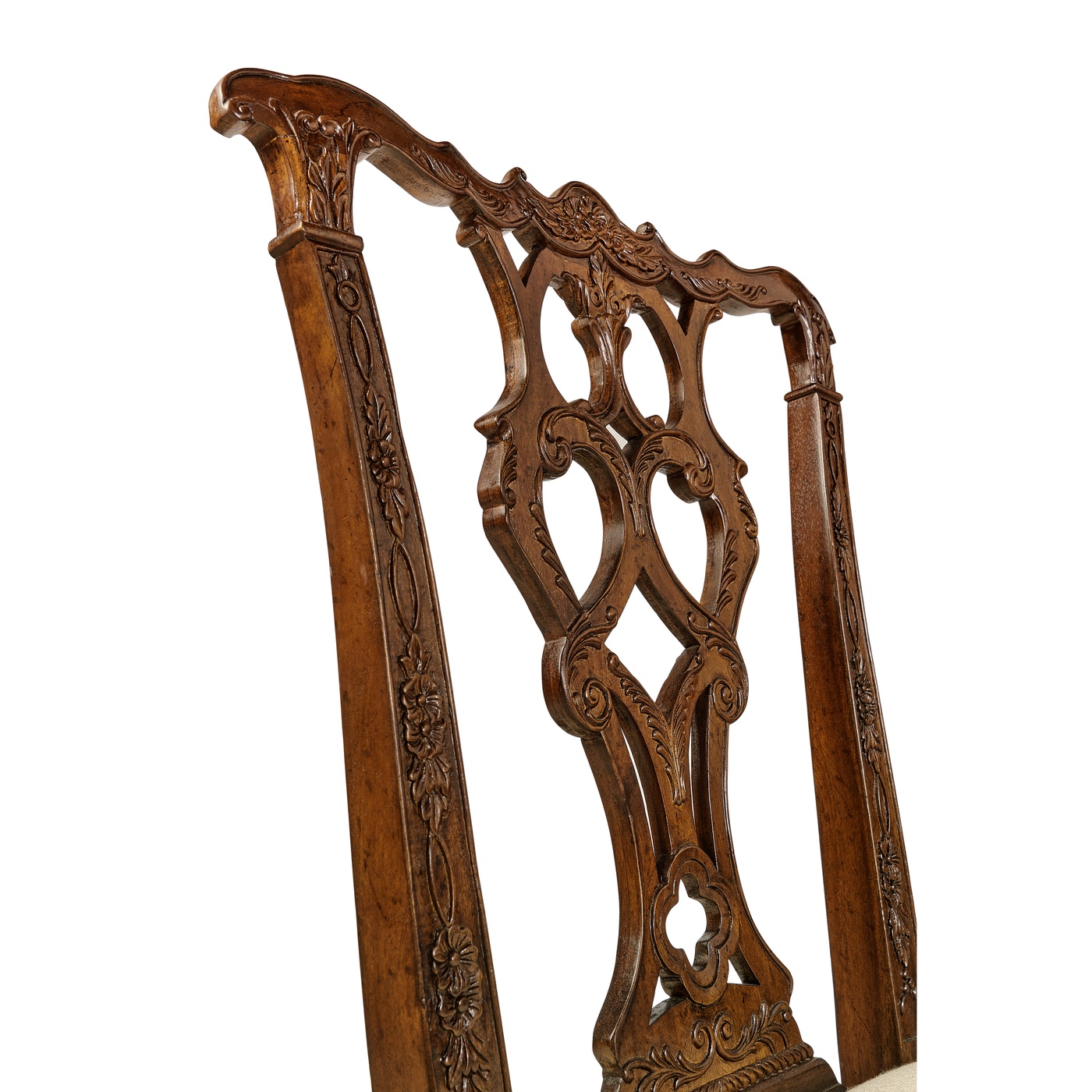 Chippendale Rococo Quatrefoil Side Chair