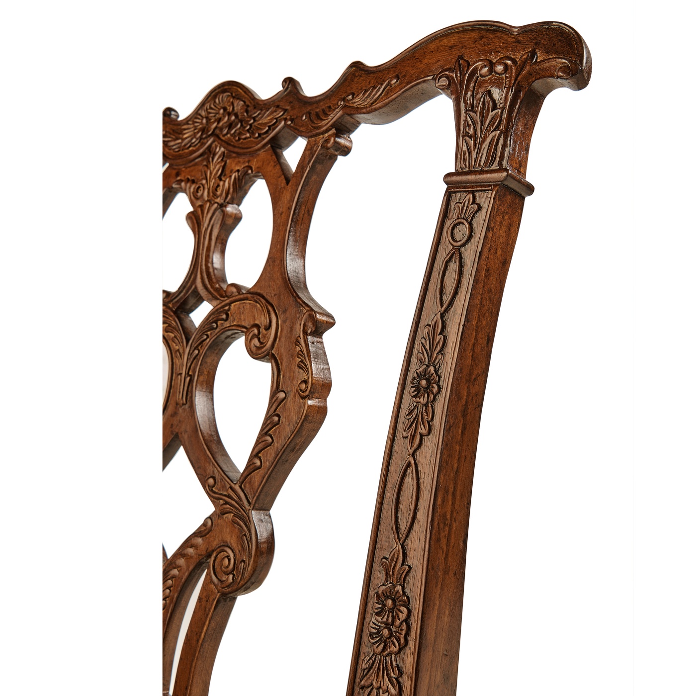 Chippendale Rococo Quatrefoil Side Chair