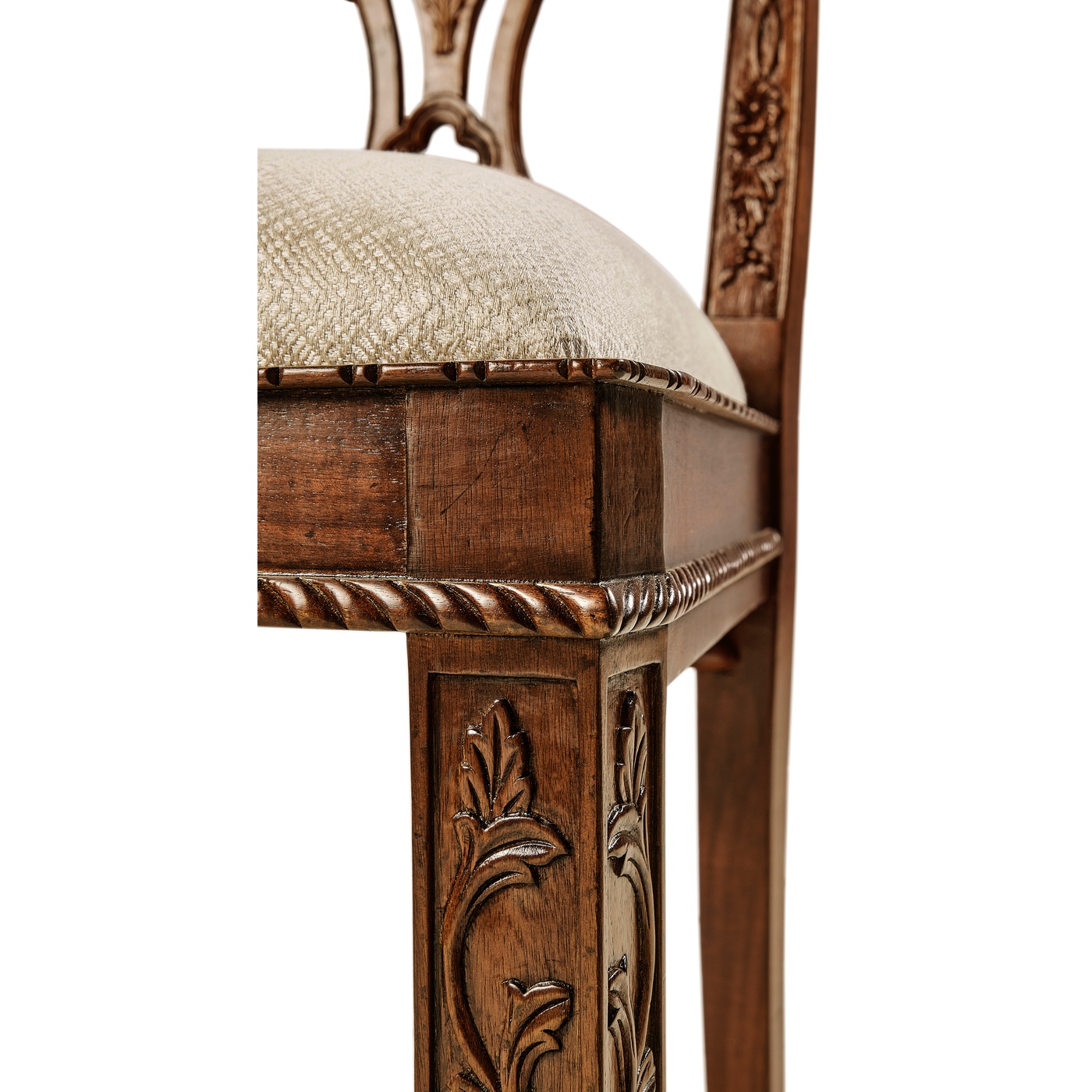 Chippendale Rococo Quatrefoil Side Chair