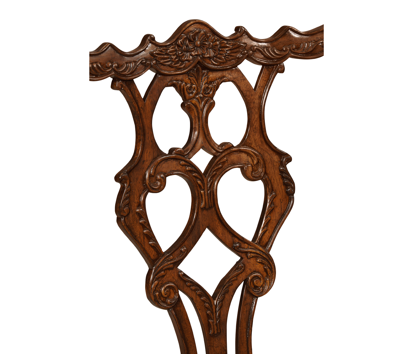 Chippendale Rococo Quatrefoil Side Chair