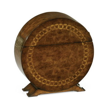 Circular Walnut & Circular Inlay Placemat Box