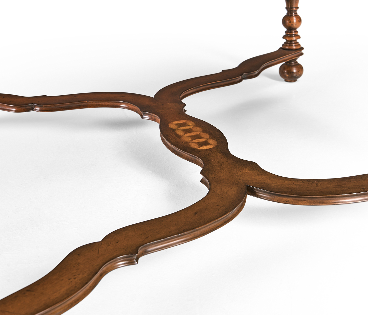 Circle inlay square coffee table