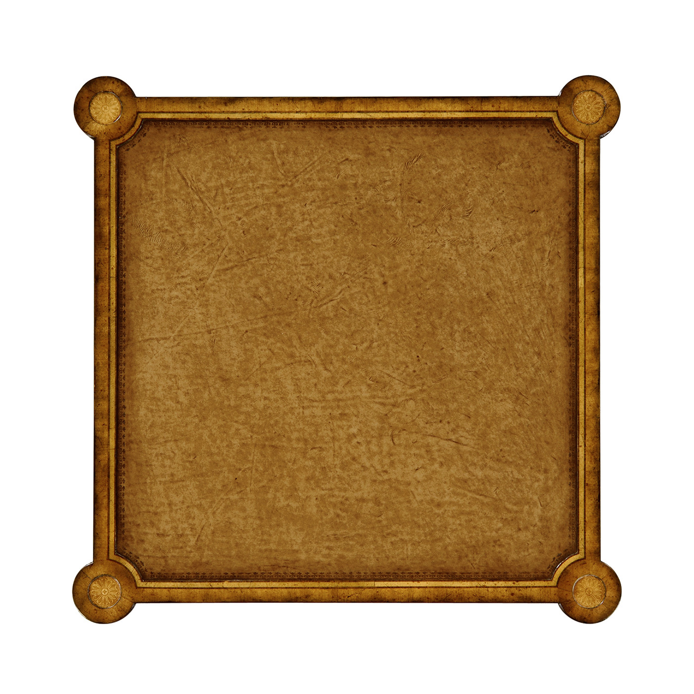 Rope veneered square side table