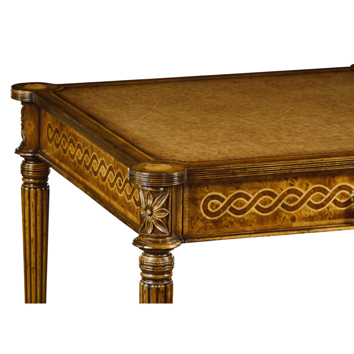 Rope veneered square side table