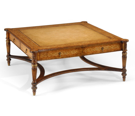 Rope twist square coffee table