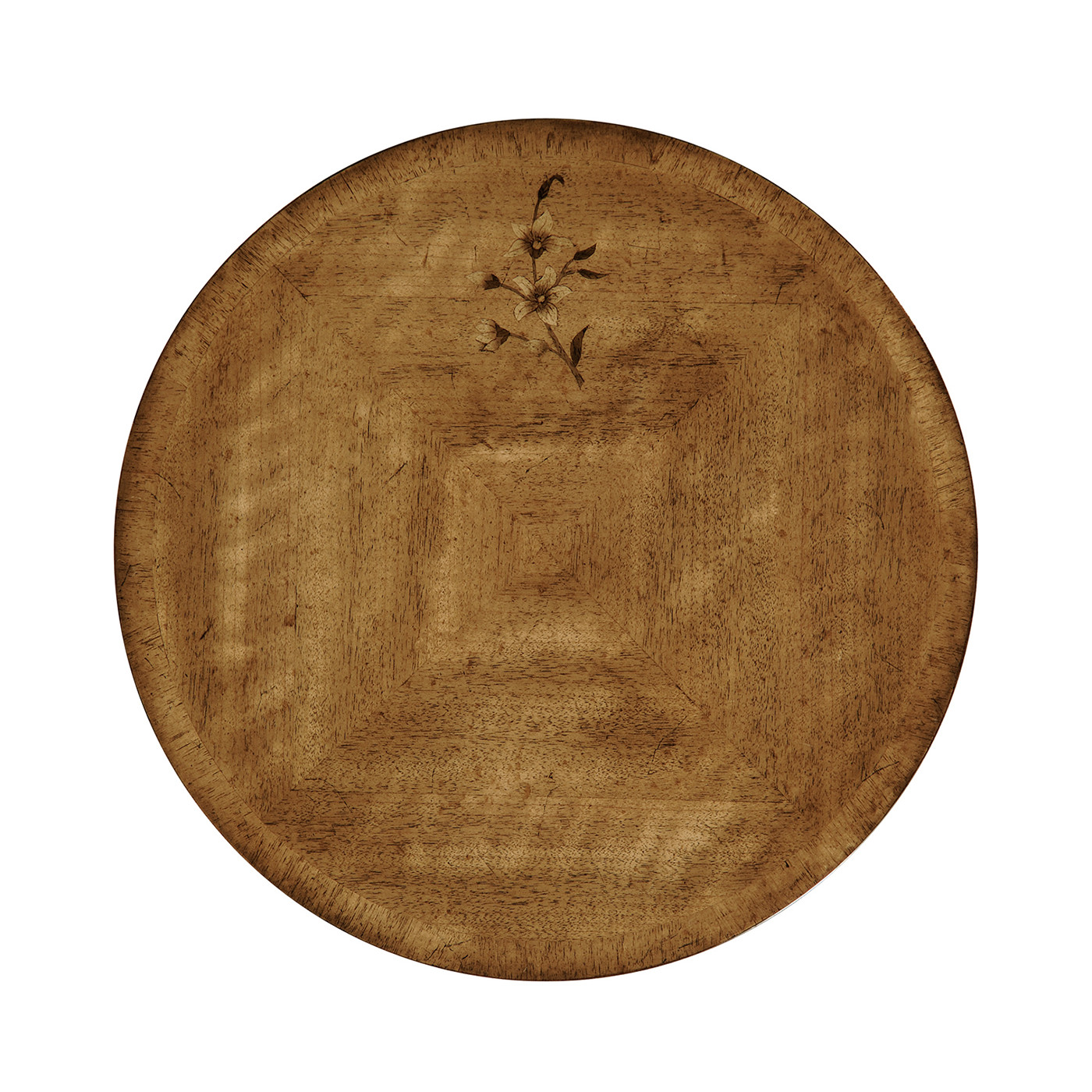 Satinwood Pedestal Dining Table with Placemats 62