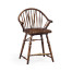 Windsor Style Dark Oak Arm Chair Counter Stool