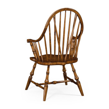Tall Walnut Windsor Arm Chair