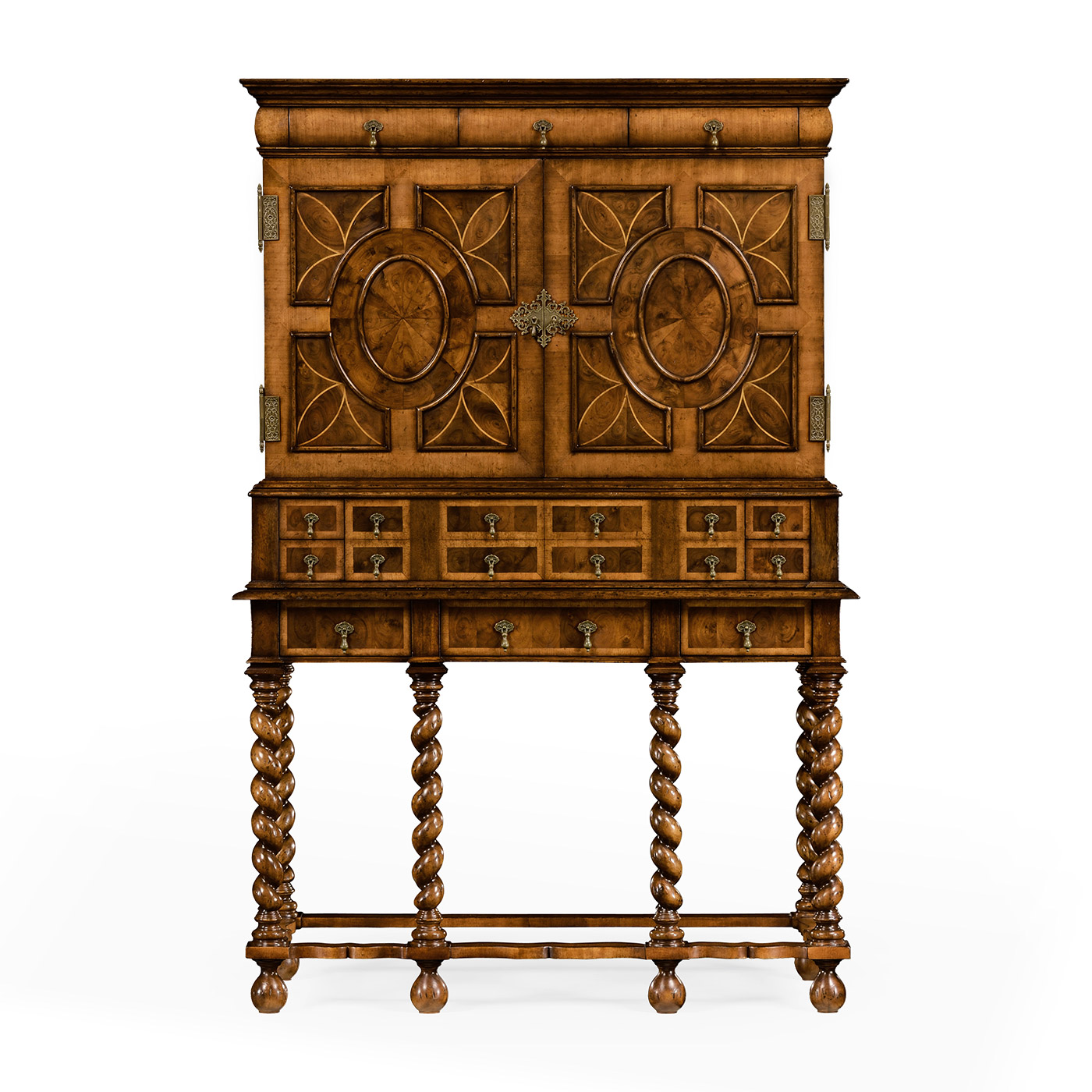 William & Mary Walnut & Oyster TV Cabinet