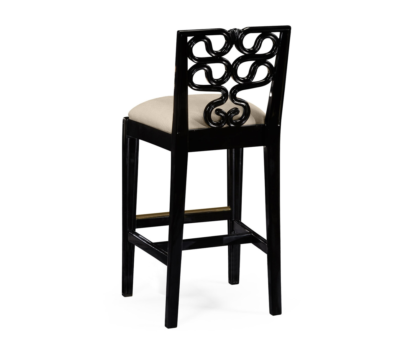 Serpentine Back Counter Stool Side Chair
