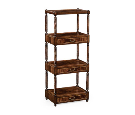 Regency Mahogany Four-Tier Étagère