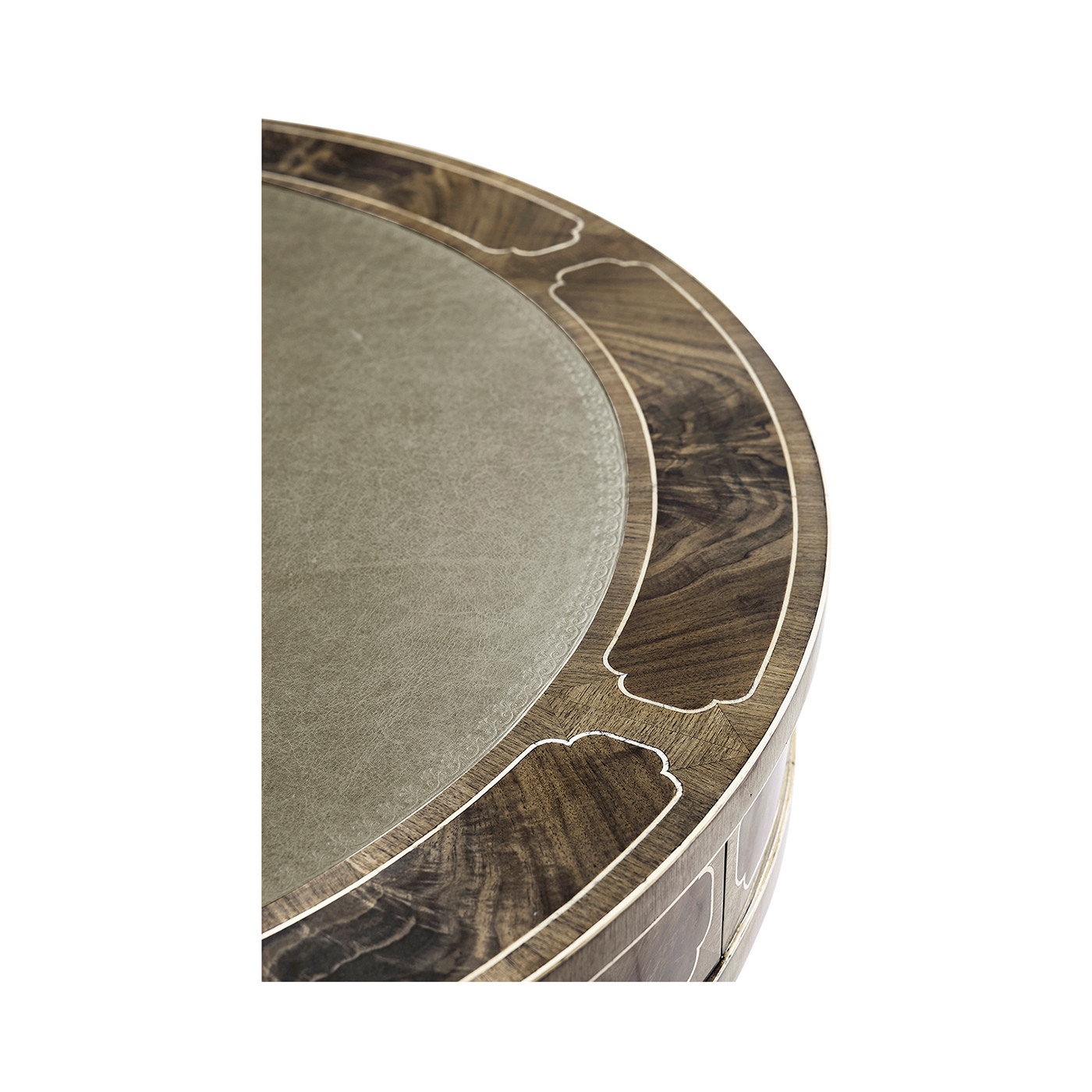 Bleached Mahogany Drum Table