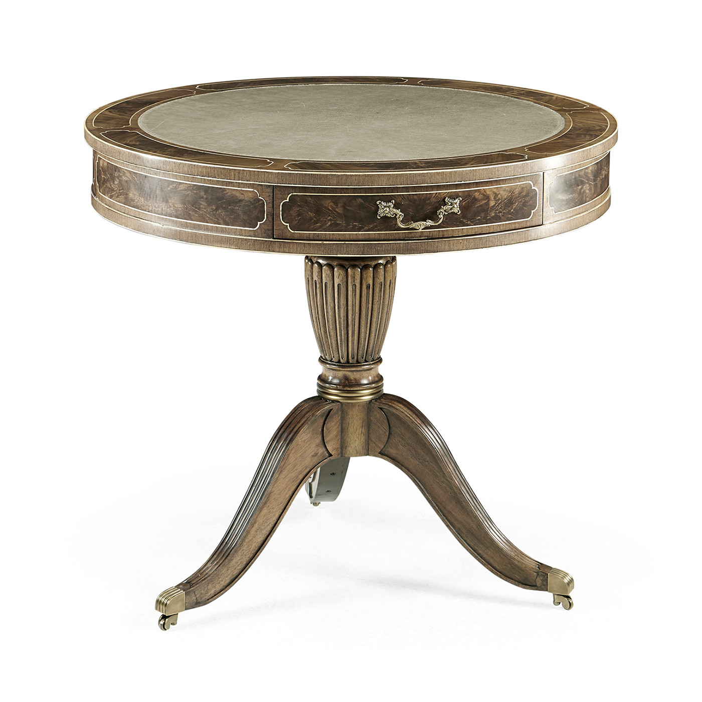 Bleached Mahogany Drum Table