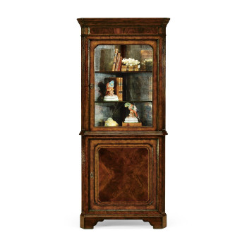 Mahogany Glazed Corner Cabinet