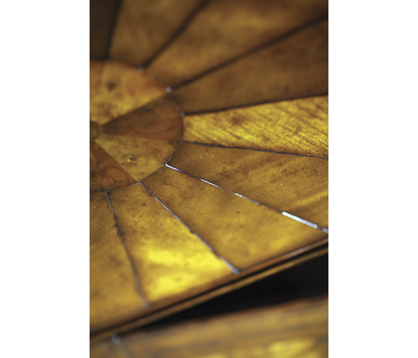 Rustic walnut two-tier table