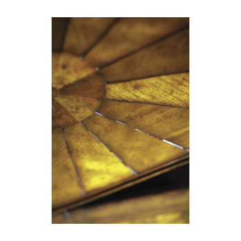 Rustic walnut two-tier table