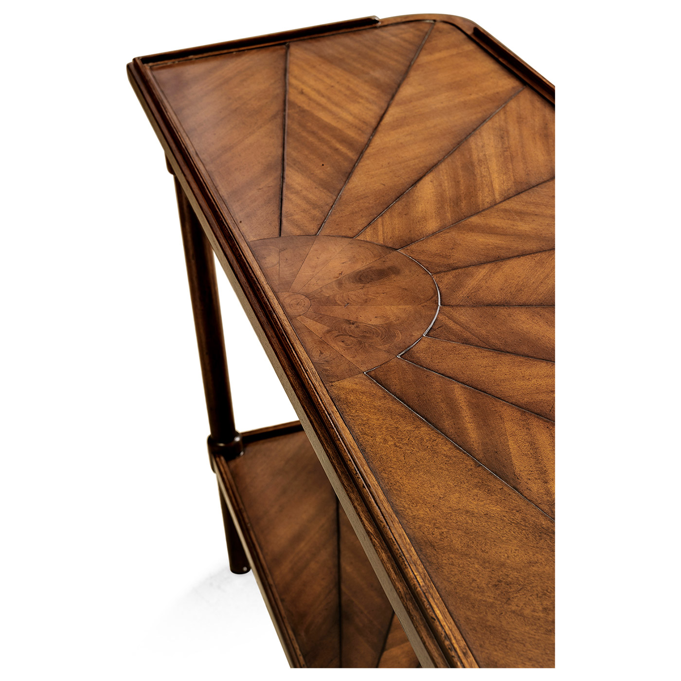 Rustic walnut console