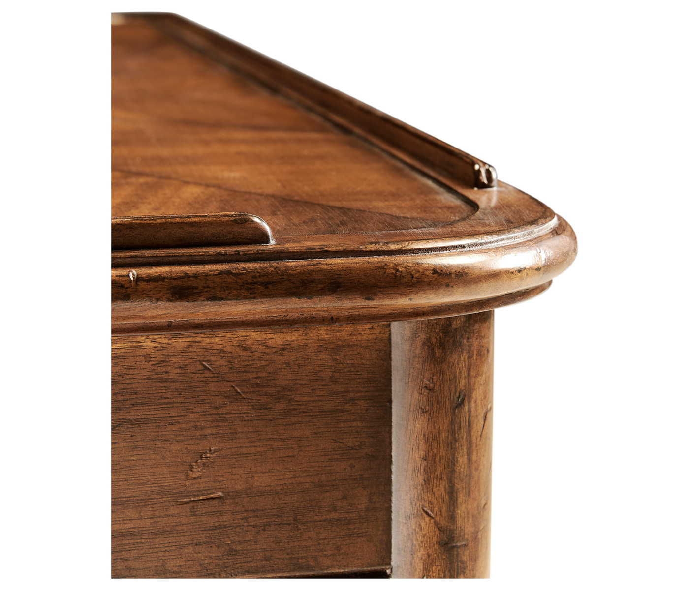 Rustic walnut console