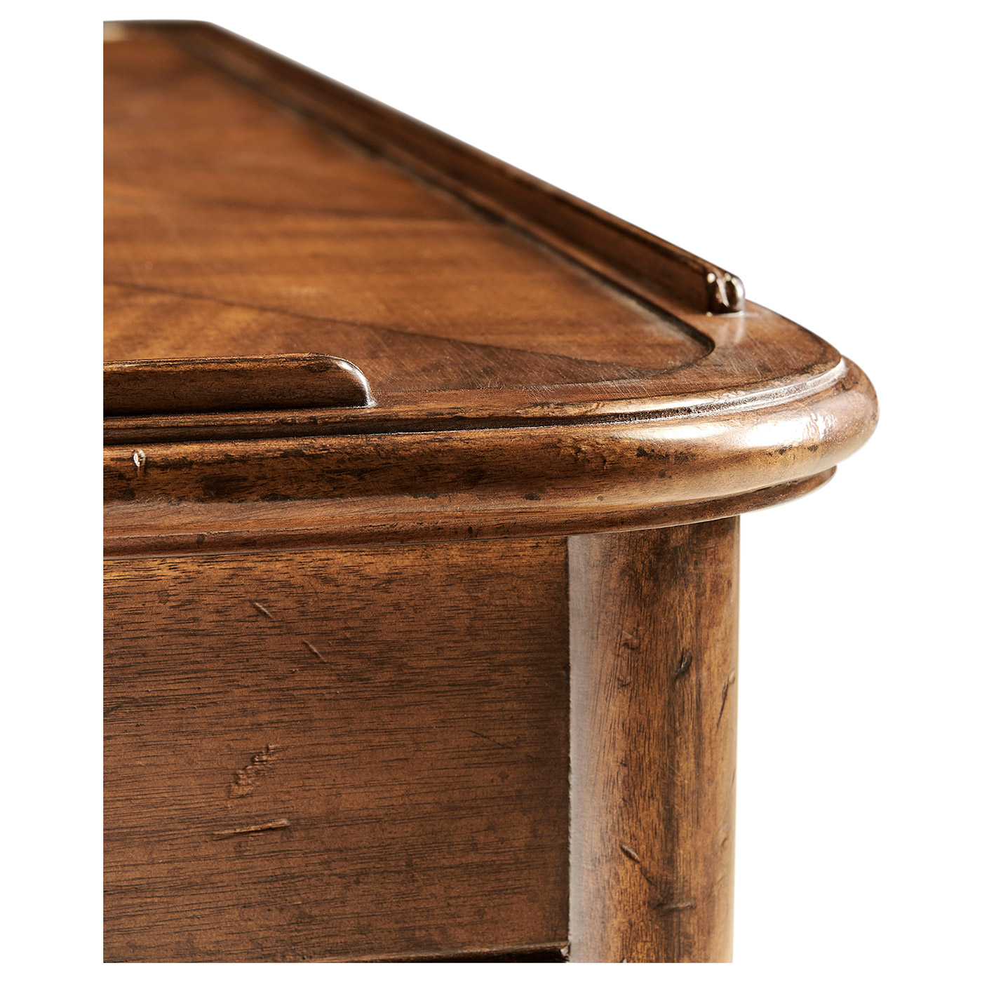 Rustic walnut console