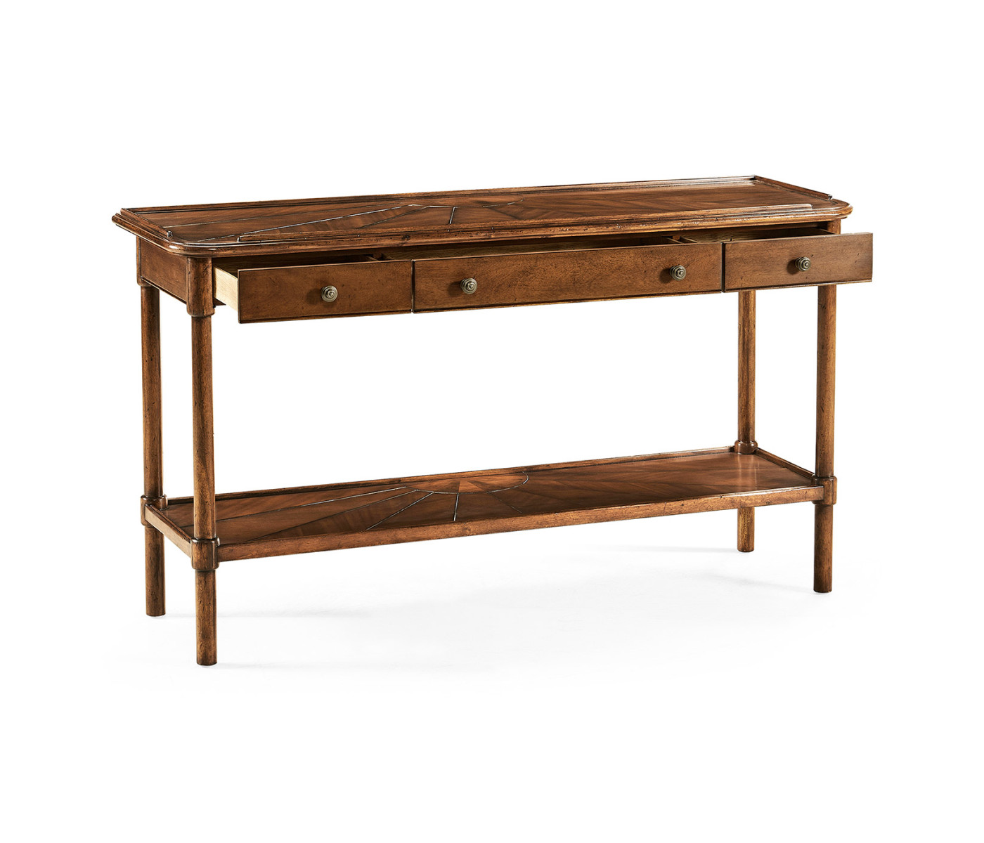 Rustic walnut console