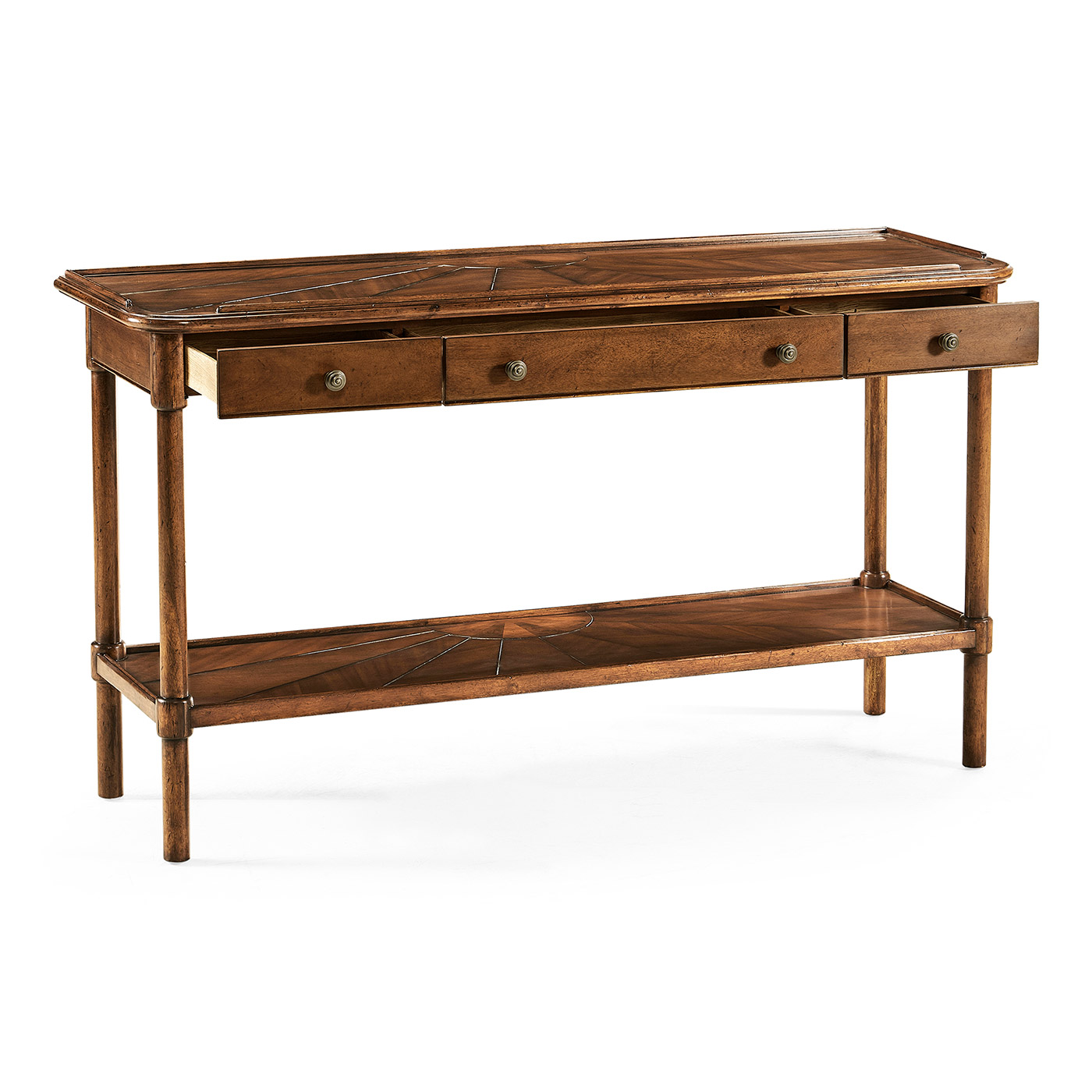 Rustic walnut console