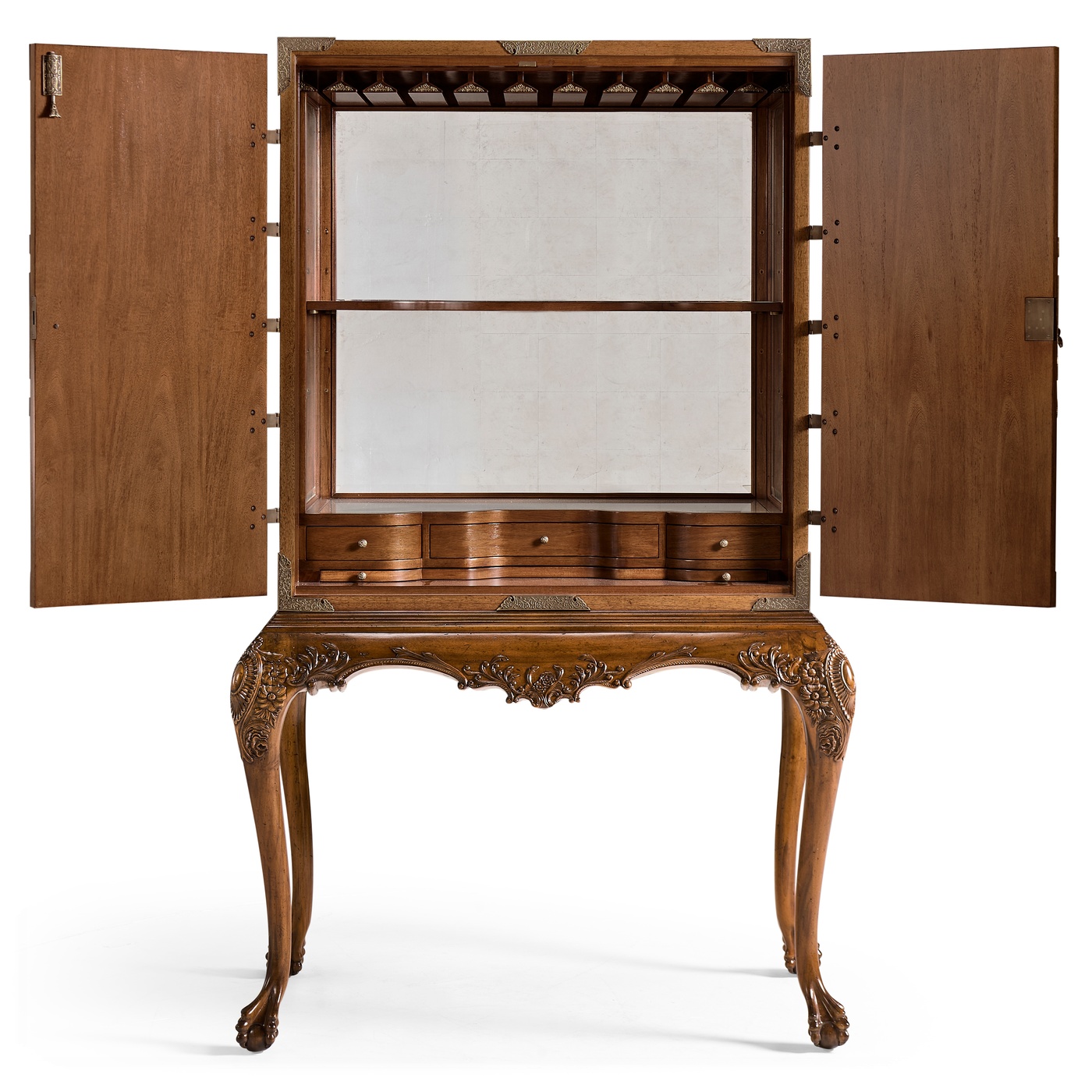Queen Anne Walnut & Satinwood Drinks Cabinet
