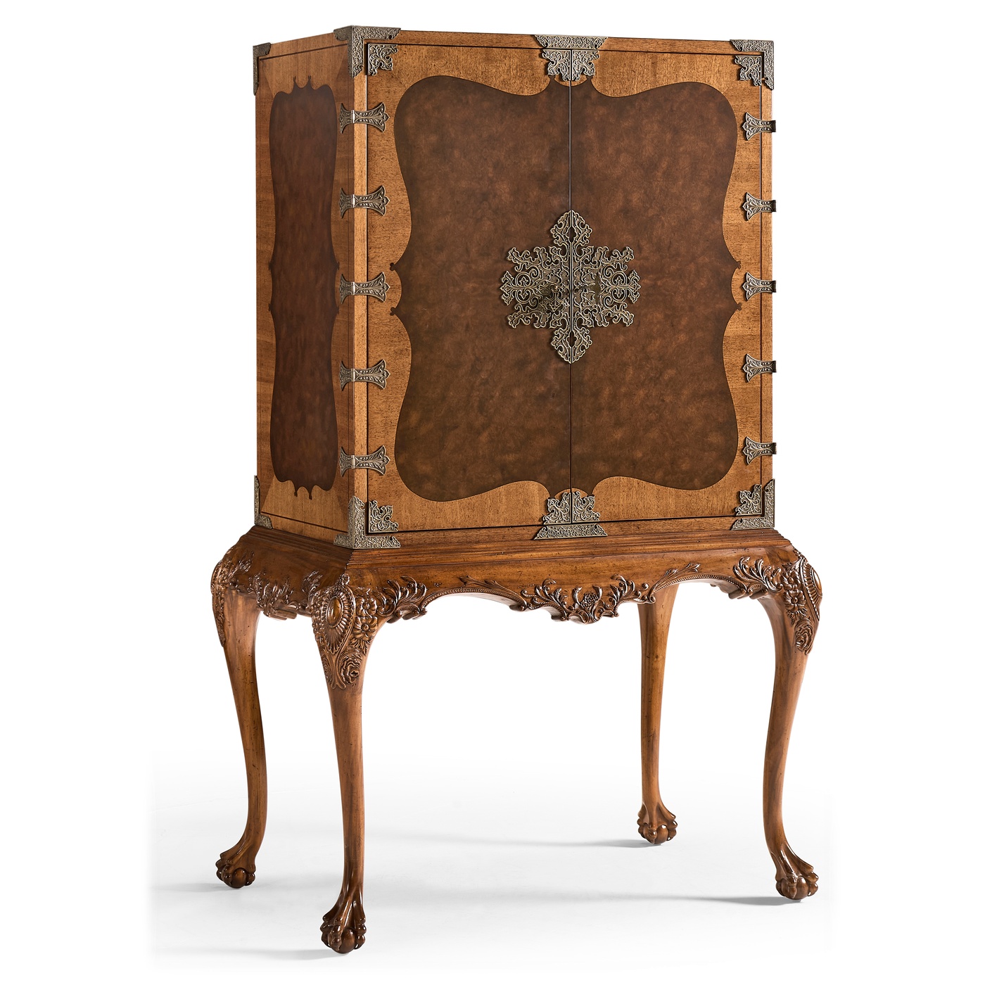 Queen Anne Walnut & Satinwood Drinks Cabinet