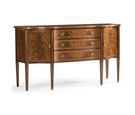 Windsor Crotch Walnut Breakfront Sideboard