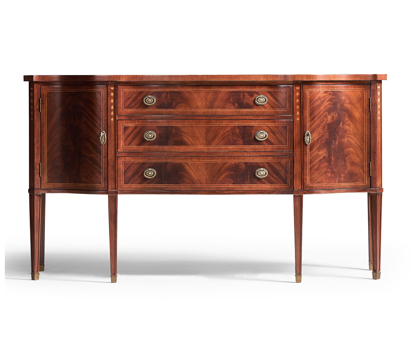 Windsor Crotch Walnut Breakfront Sideboard