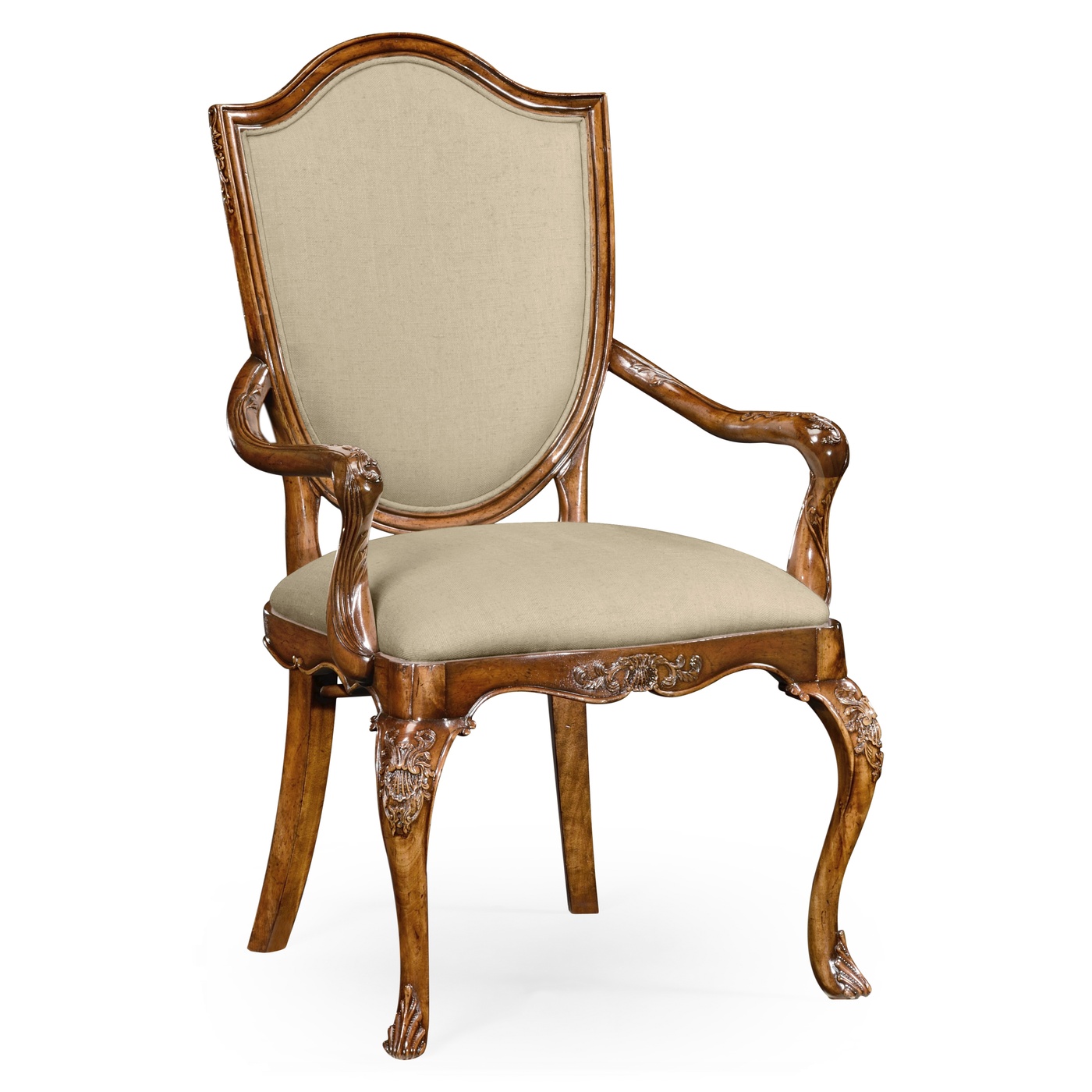 Shield Back Satinwood Arm Chair