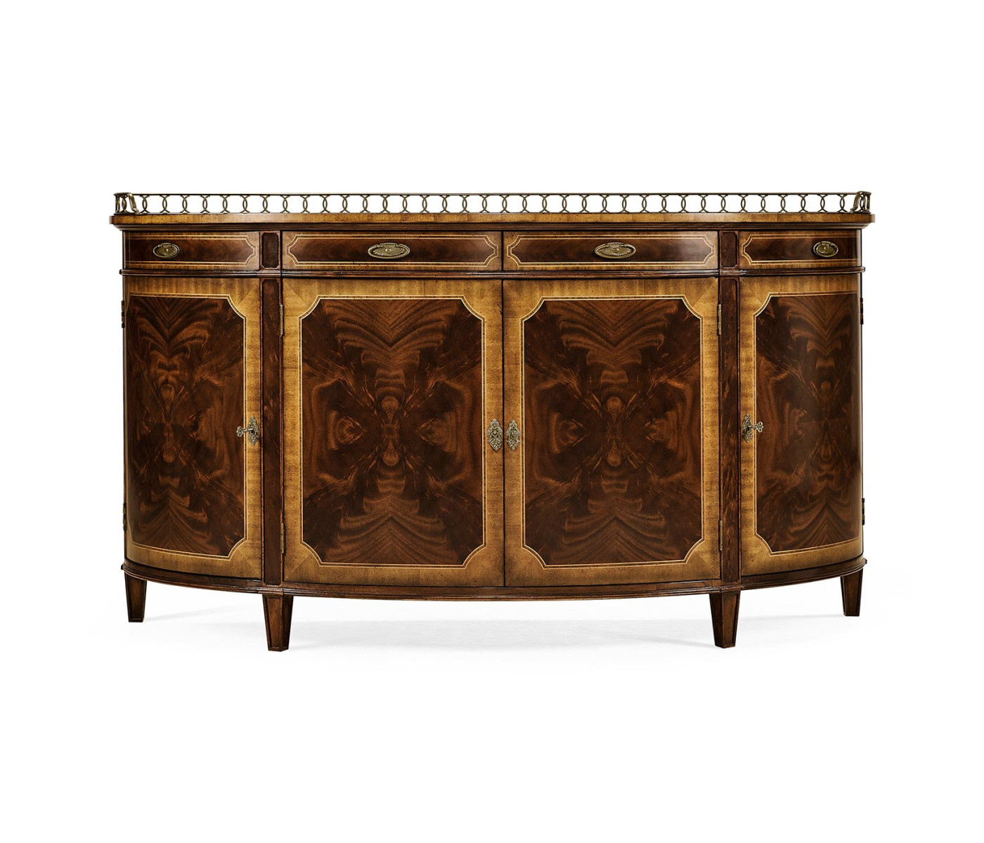 Large Mahogany Demilune Sideboard
