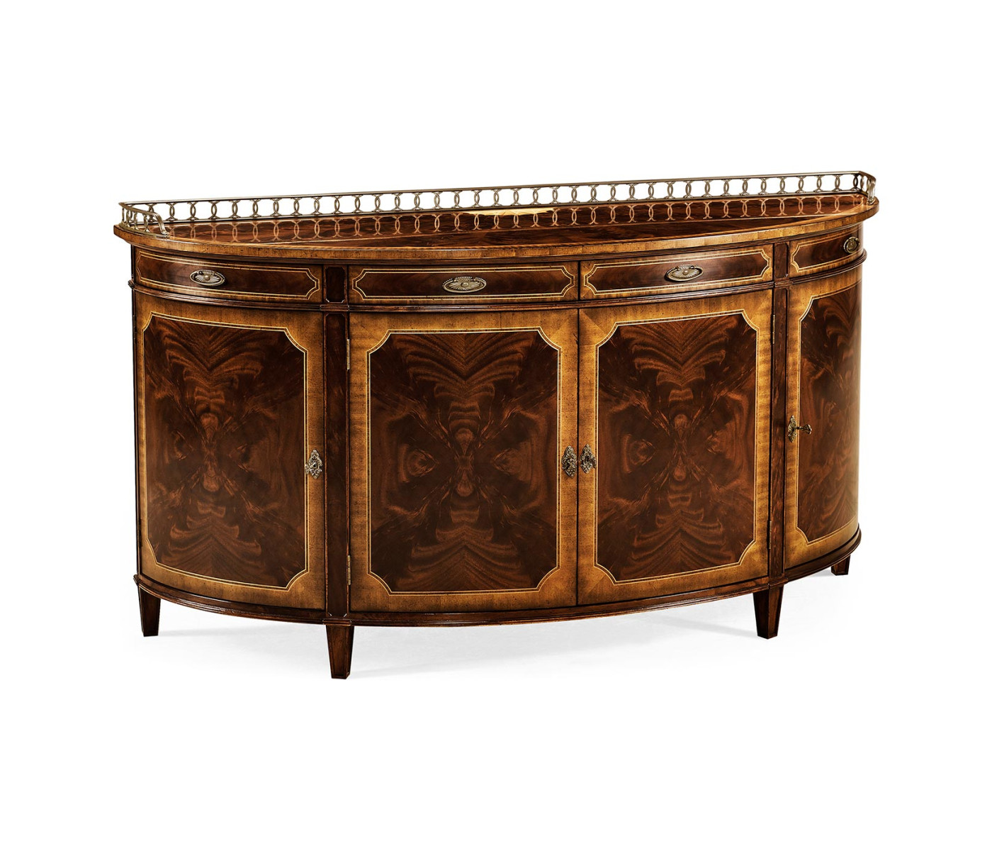 Large Mahogany Demilune Sideboard