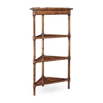 Parquet four-tier corner étagère