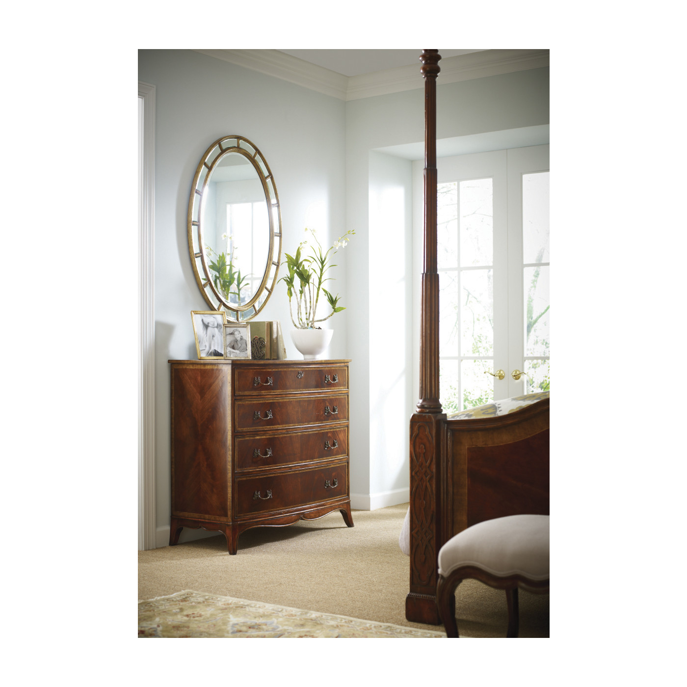 Mahogany Bow Front Chest of Drawers