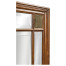 Rectangular Walnut Panelled Mirror with Brass Details