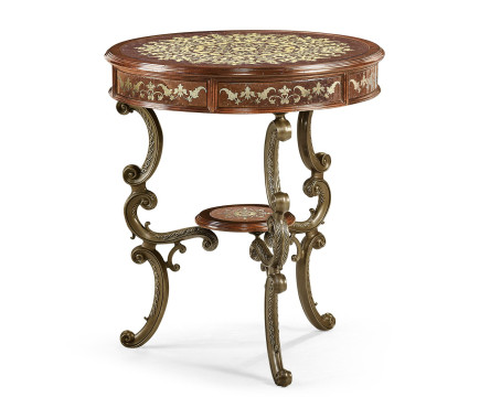 Titian Red Églomisé Side Table