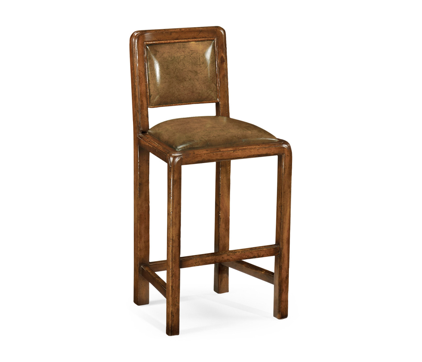Counter Side chair with leather upholstery