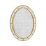 Oval antique gold mirror (Églomisé)