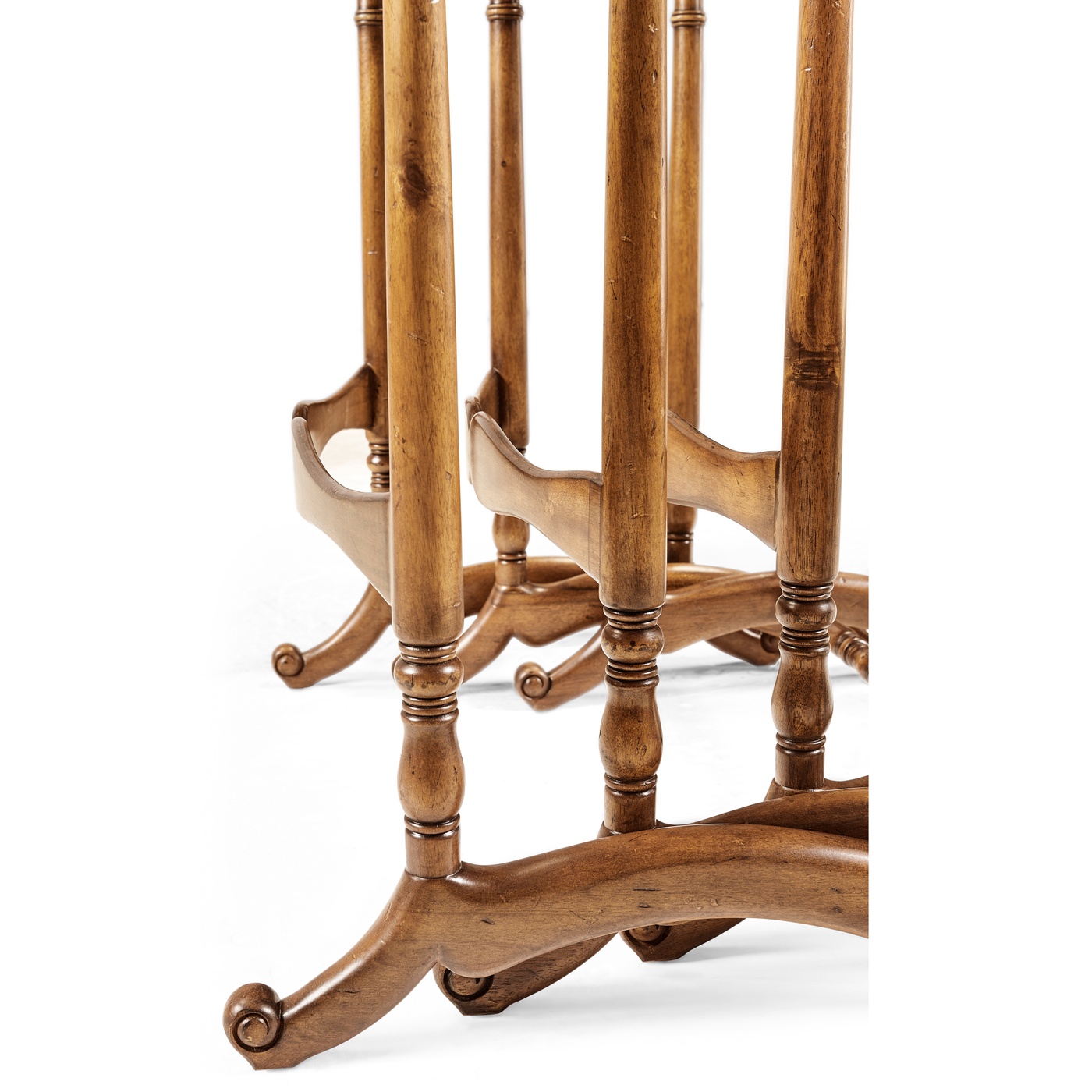 Satinwood nest of three tables