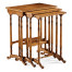 Satinwood nest of three tables