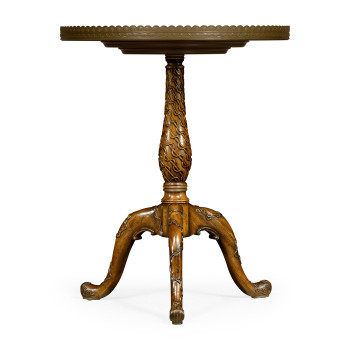 Spiral inlay lamp table