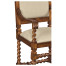 Carolean Style Arm Chair with Upholstered Back